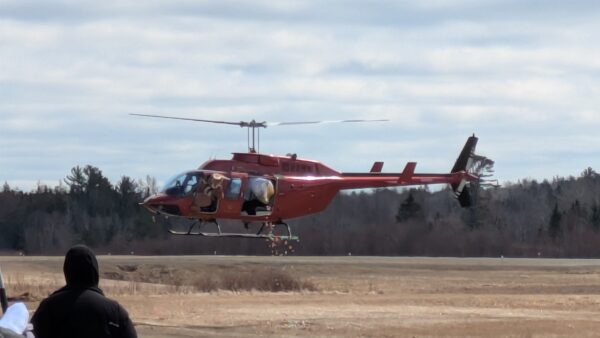 Look out below: Easter Bunny delivers eggs by helicopter