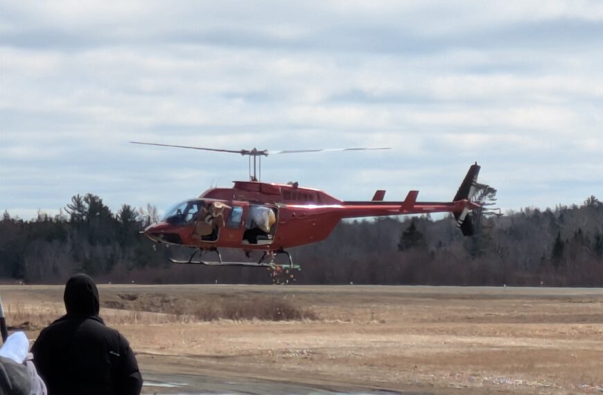 Look out below: Easter Bunny delivers eggs by helicopter